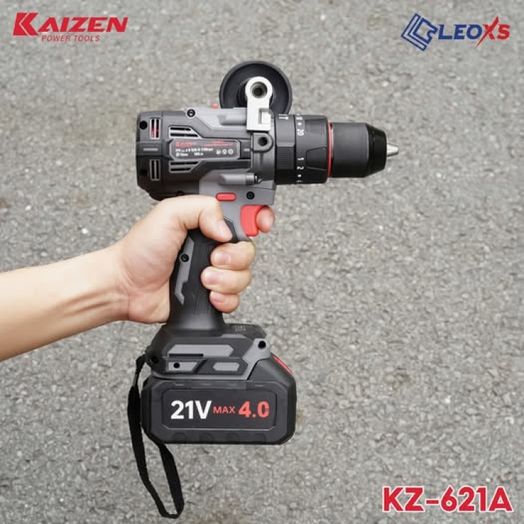 Máy khoan Pin 21V 80Nm Kaizen KZ-621A Brushless