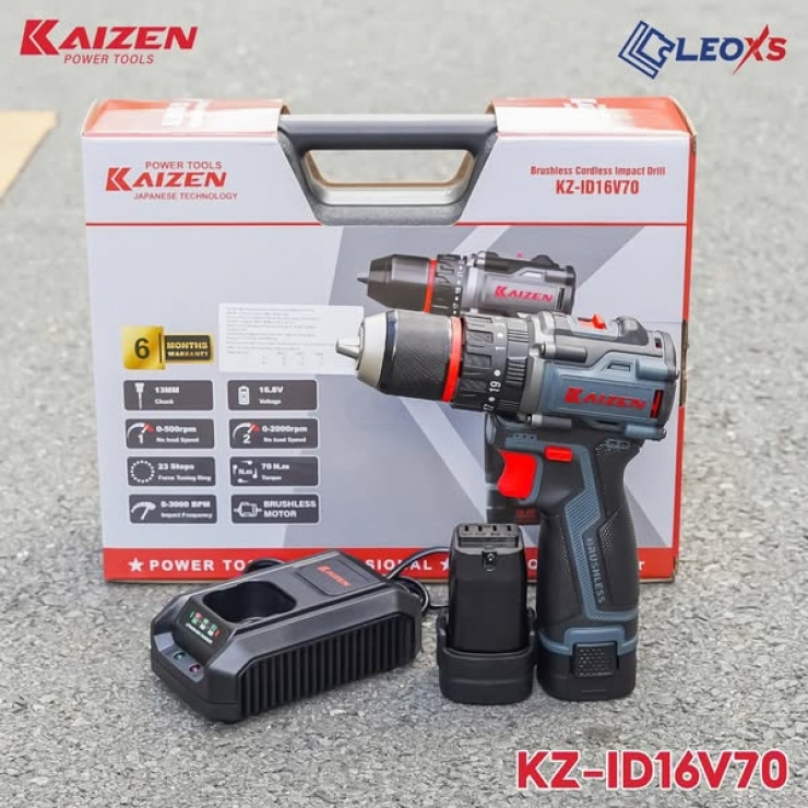 Máy khoan Pin 16V 70Nm Kaizen KZ-ID16V70 Brushless