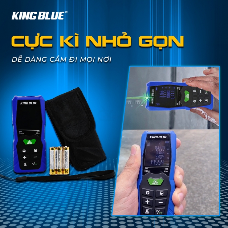 Thước đo khoảng cách 80m Kingblue KNZ-80R tia xanh