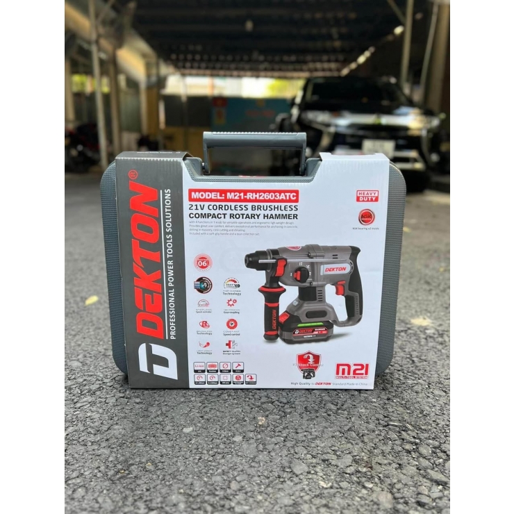 Máy khoan động lực Pin 21V Dekton M21-RH2630ATC Brushless