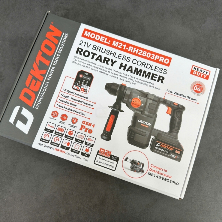 Khoan bê tông Pin Dekton M21-RH2803PRO hammer ( chưa Pin & Sạc )