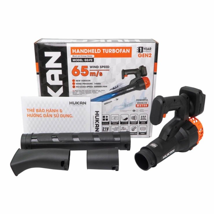 Máy thổi lá phản lực Pin Hukan G2-F2 Brushless ( chưa Pin & Sạc )