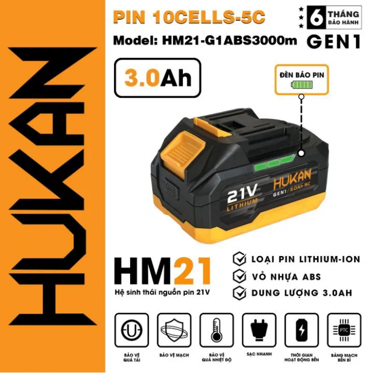 Máy mài Pin 21V Greekman M21-AG55100 Brushless
