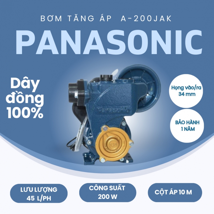 Bơm tăng áp 200W Panasonic A-200JAK