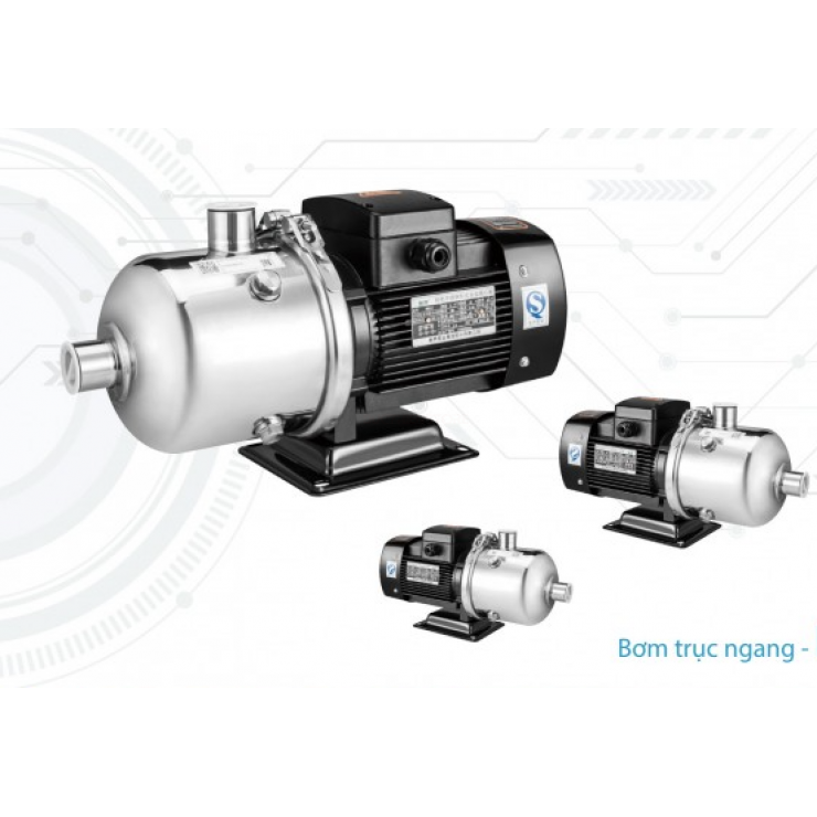 Bơm đẩy đa tầng cánh Adelino AW8-3-1.1 & AW8-4-1.5 ( 1 pha 1.5Hp/2.0Hp )