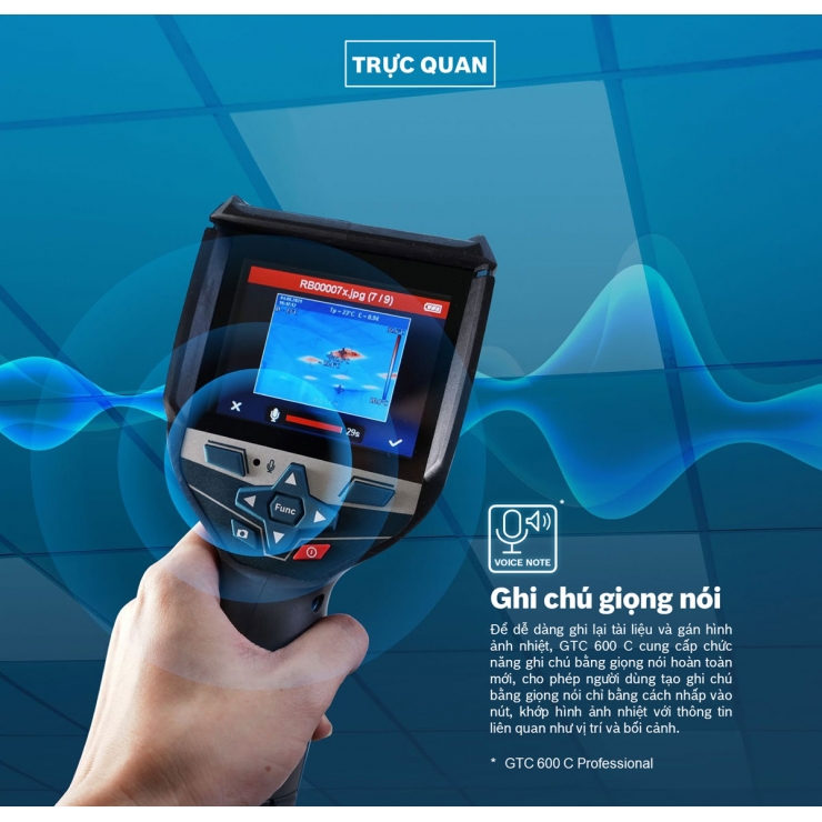 Camera nhiệt 600 ºC Bosch GTC 600 C Professional