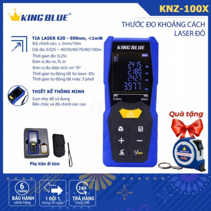Thước đo khoảng cách 100m Kingblue KNZ-100X tia đỏ