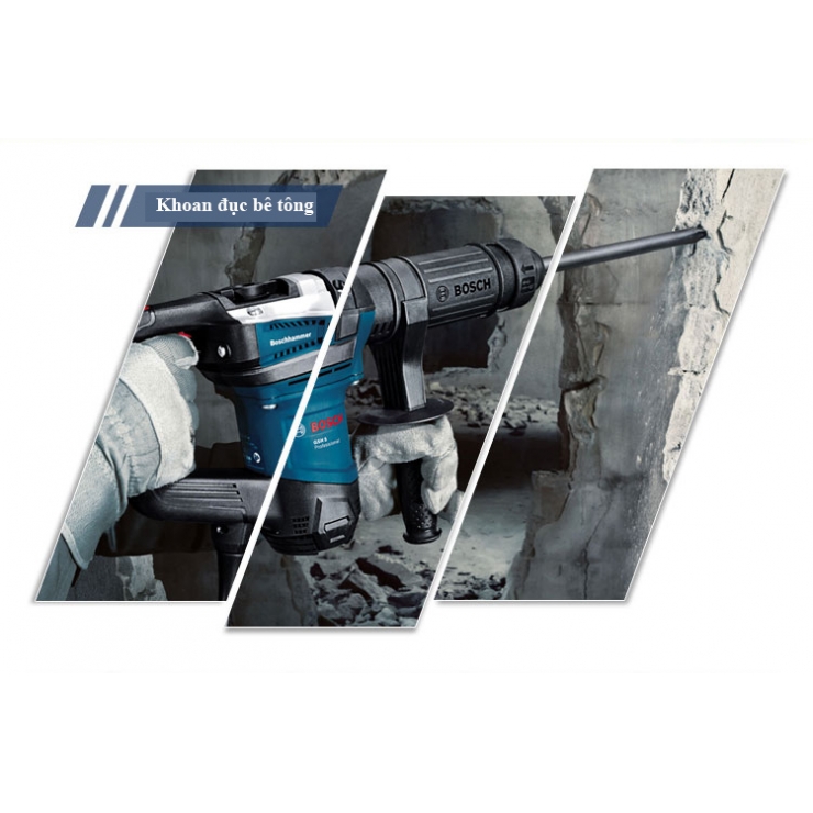 Máy đục bê tông 17mm Bosch GSH 5 ( dùng mũi SDS Max )