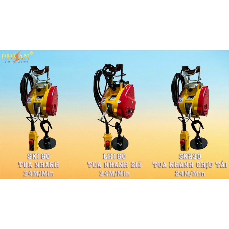 Máy Tời Treo Phi An LH230 230Kg ( 2 Chuôi Cắm )