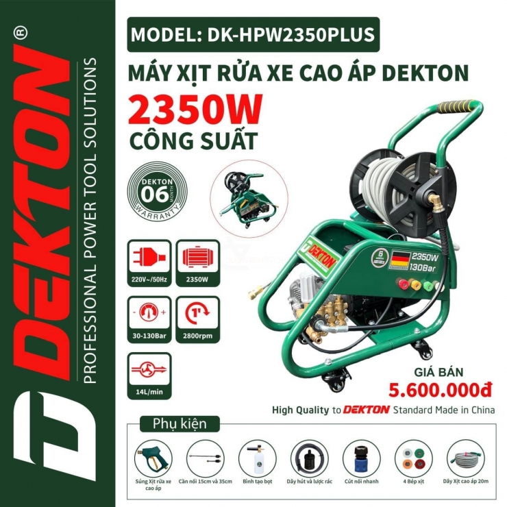 Máy Rửa Xe Chỉnh Áp Dekton DK-CWR3001 3000W