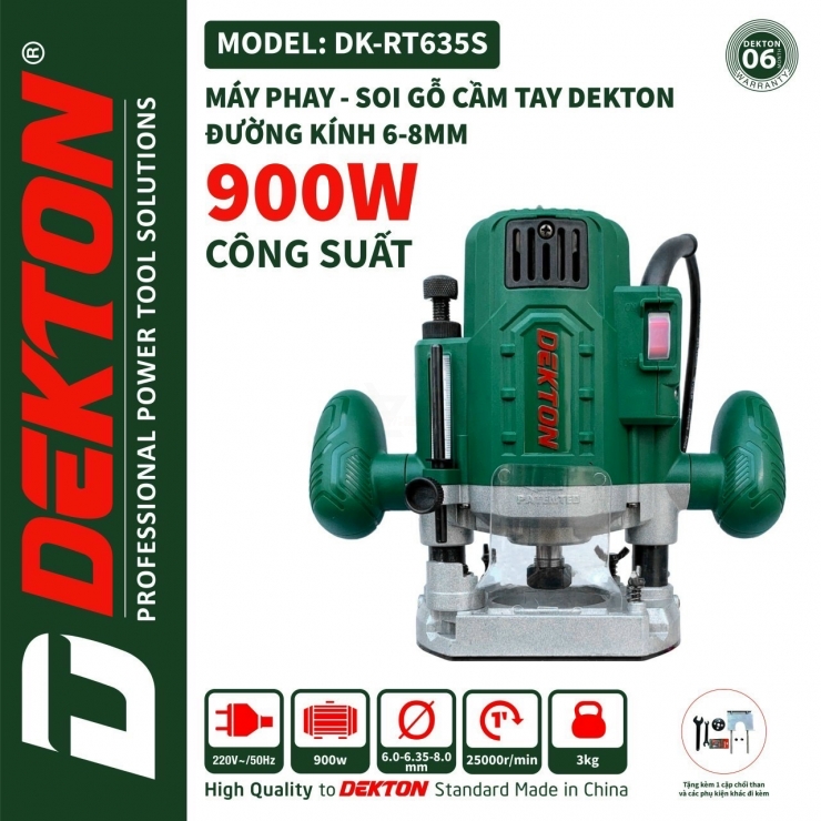 Máy Phay Gỗ Dekton DK-635M 650W