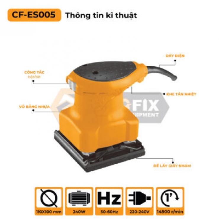 Máy chà nhám rung vuông Coofix CF-CS005
