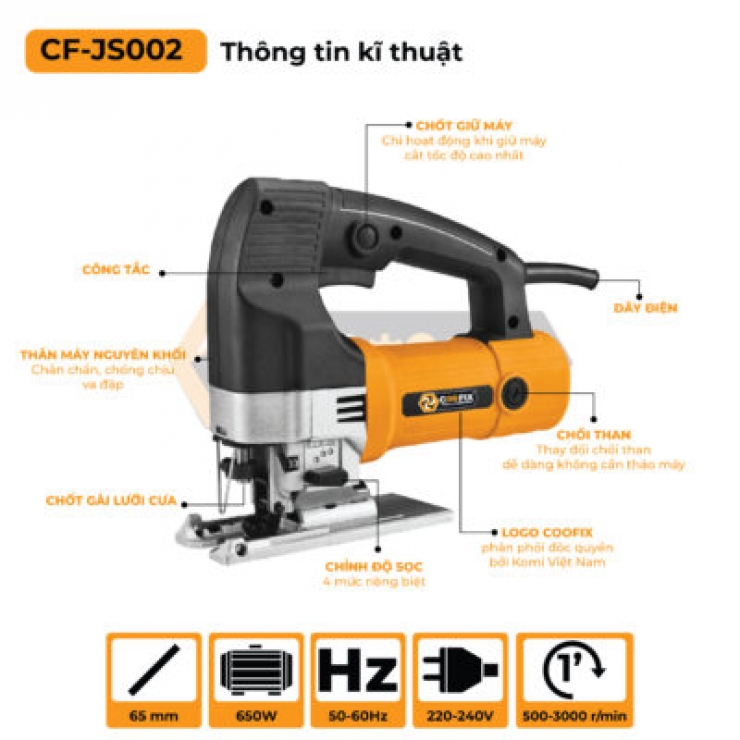 Máy cưa lọng 650W Coofix CF-JS002