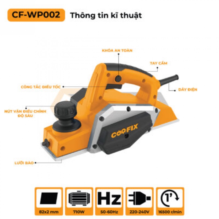 Máy bào gỗ Coofix CF-WP002 ( 82mm x 2mm )
