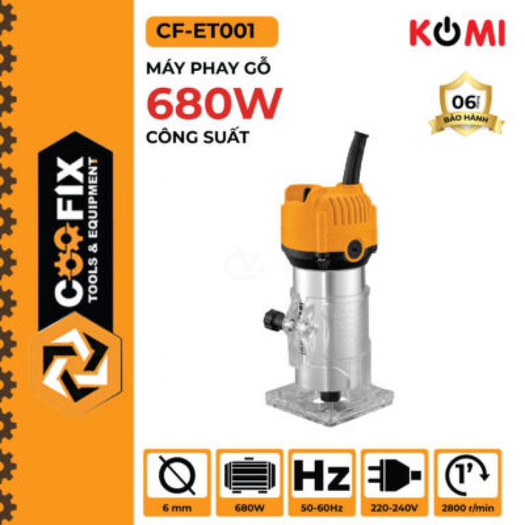 Máy soi gỗ , phay Alu 680W Coofix CF-ET001