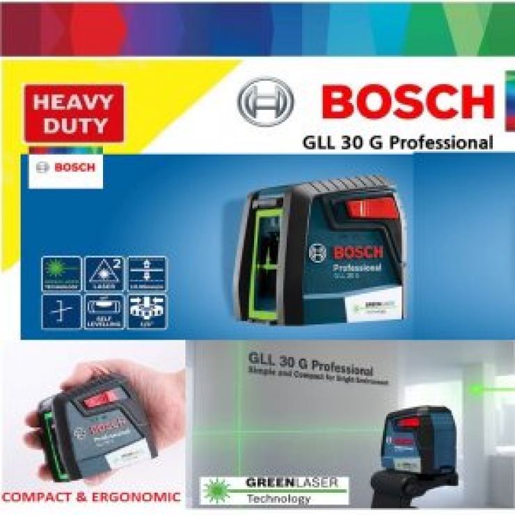 Máy cân mực 2 tia xanh Bosch GLL 30 G Professional