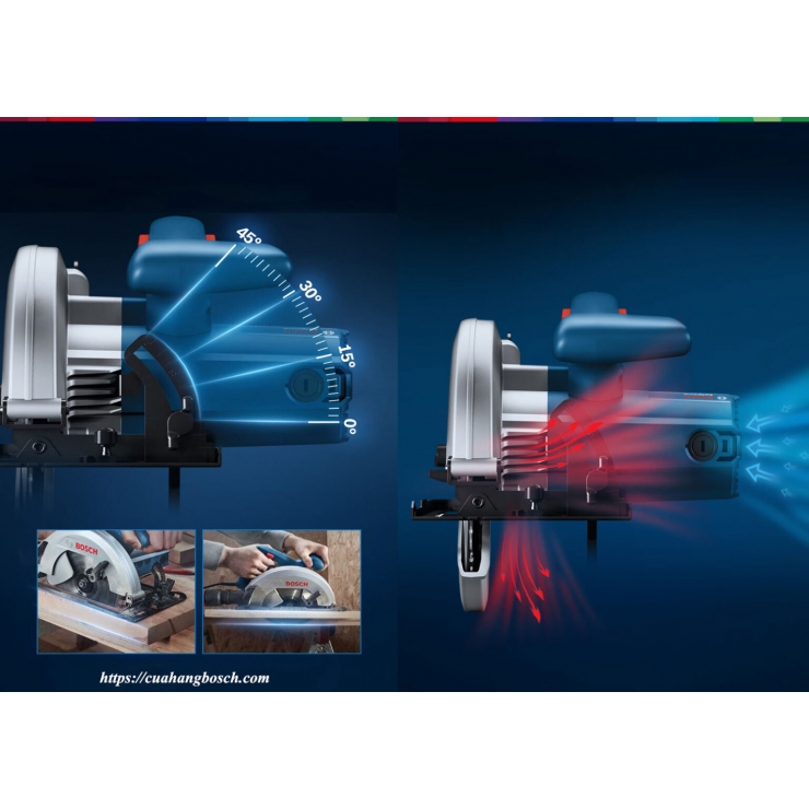 Máy cưa đĩa 184mm Bosch GKS 130 Professional
