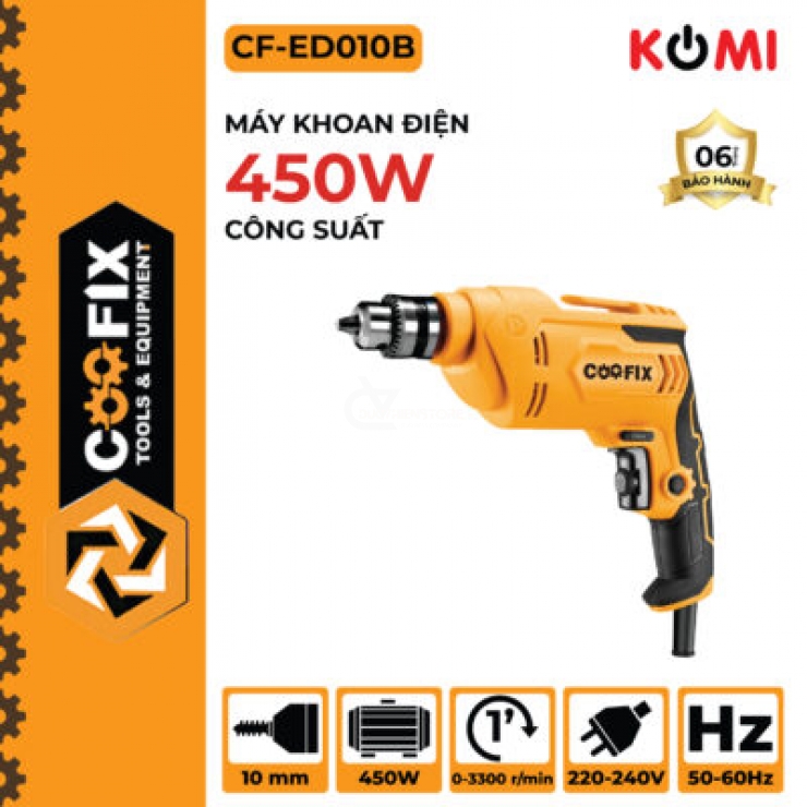 Máy khoan điện 10mm Coofix CF-010B 450W