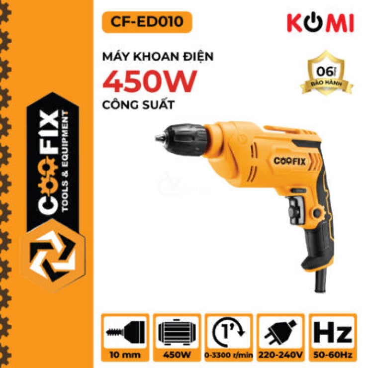Máy khoan điện 10mm Coofix CF-010 450W