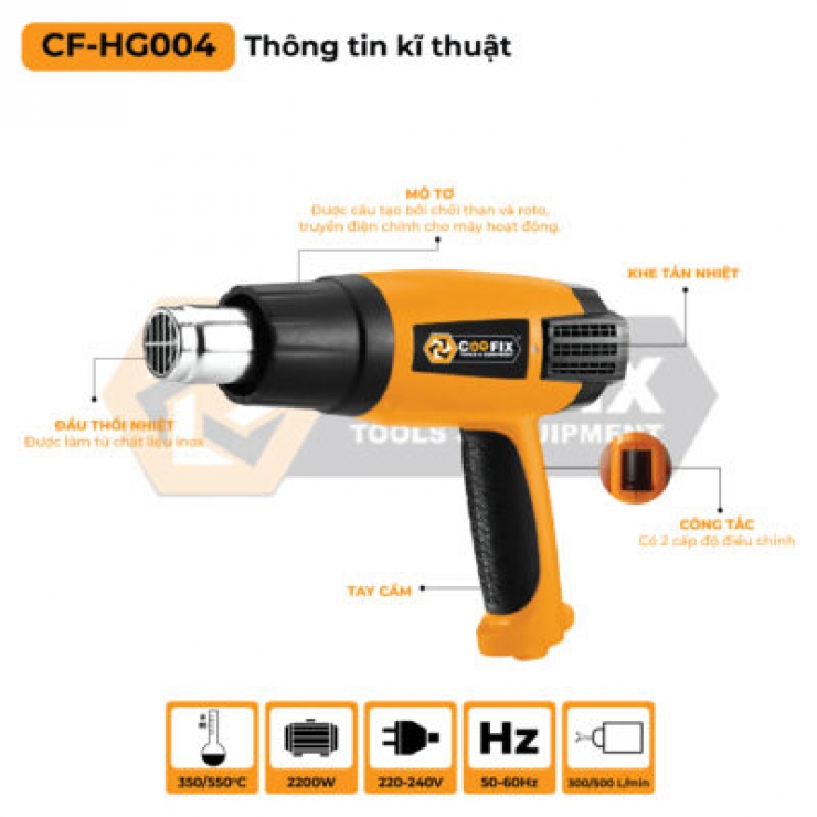 Máy khò nhiệt 2200W Coofix CF-HG004
