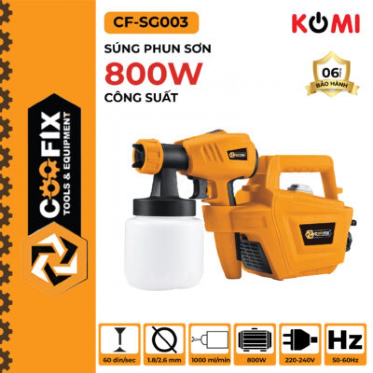 Máy phun sơn điện 800W Coofix CF-SG003