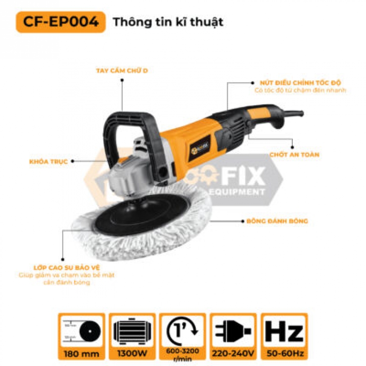 Máy đánh bóng 1300W Coofix CF-EP004 180mm