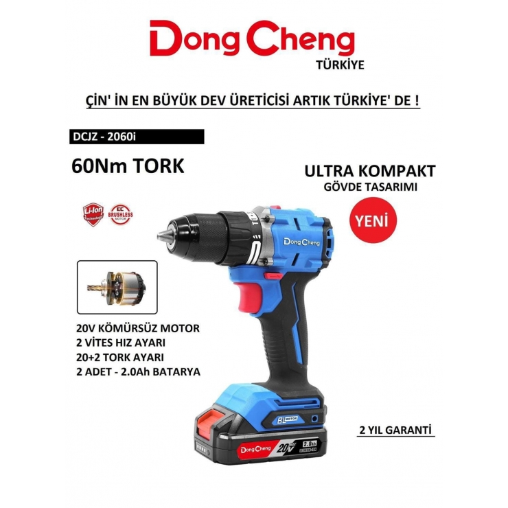 Combo máy khoan Pin 13mm Dongcheng DCJZ 2060i