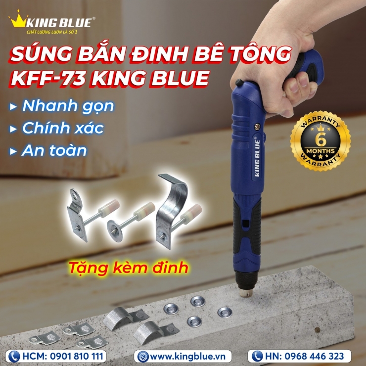 Súng bắn đinh hạt nổ KINGBLUE KFF-73