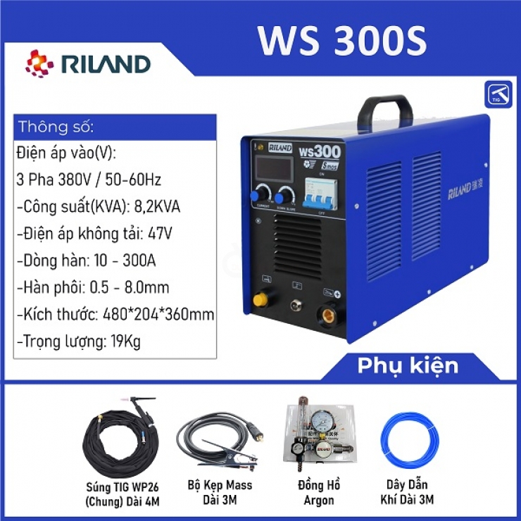 Máy hàn Tig Riland WS 300S Professional