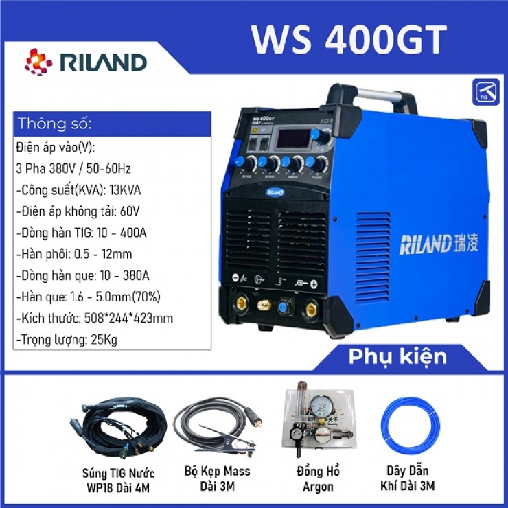 Máy hàn Tig que Riland WS 400GT Professional