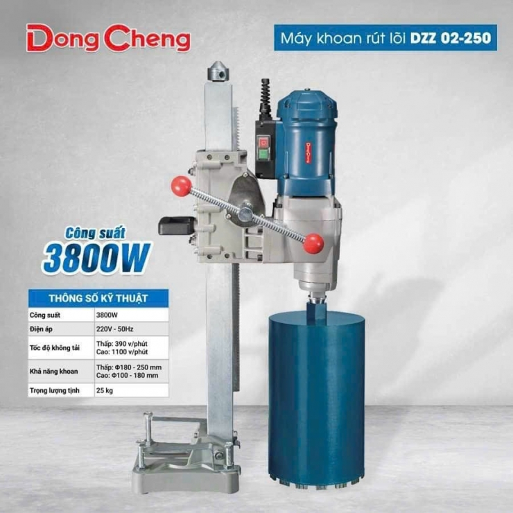 Máy Khoan Rút Lõi 90mm Cầm Tay DongCheng DZZ90