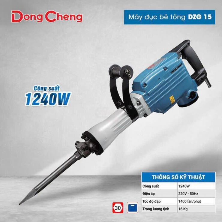 Máy đục bê tông 30mm Dongcheng DZG15  1250W