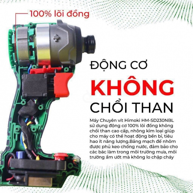 Combo Máy Bắt VÍt Dùng Pin 21V Himoki HM-SD230NBL 