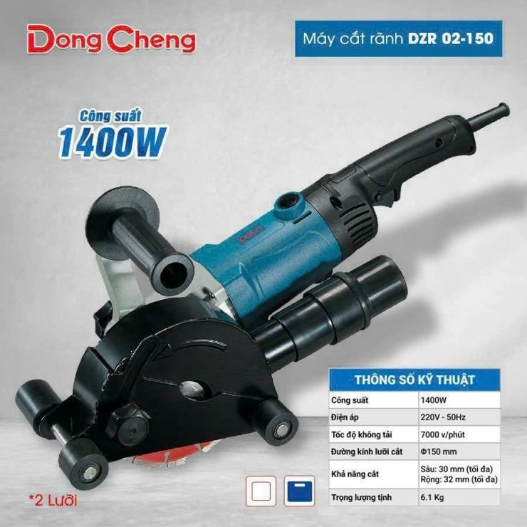 Máy cắt tường 2 lưỡi Dongcheng DZR02-150 