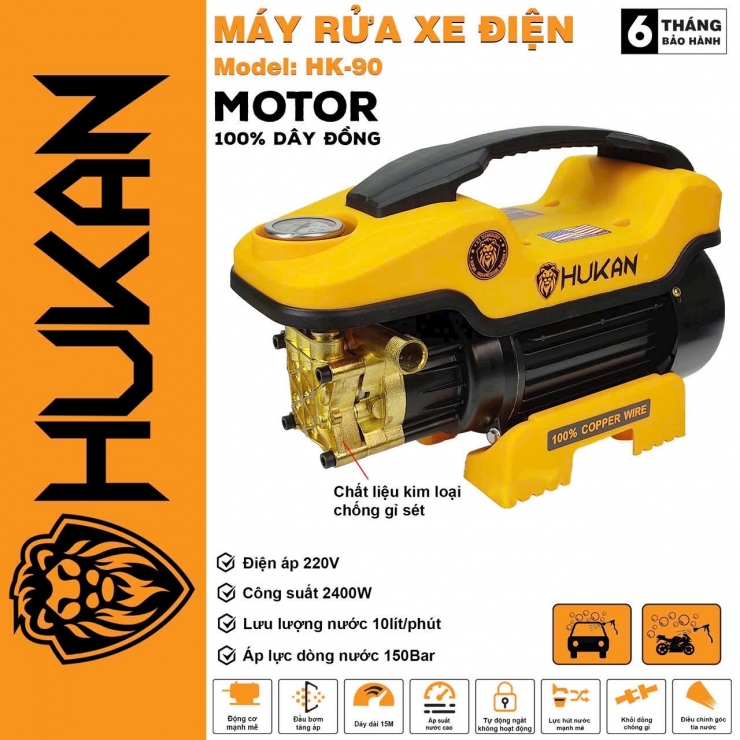 Máy xịt rửa xe Hukan HK-90 2400w