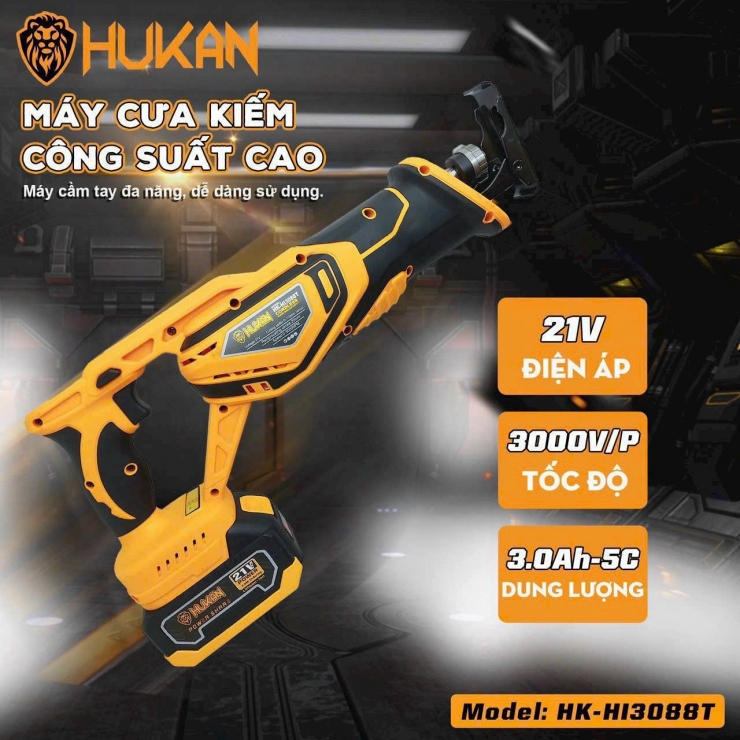 Combo Máy cưa kiếm dùng pin Hukan HK-HI3088T