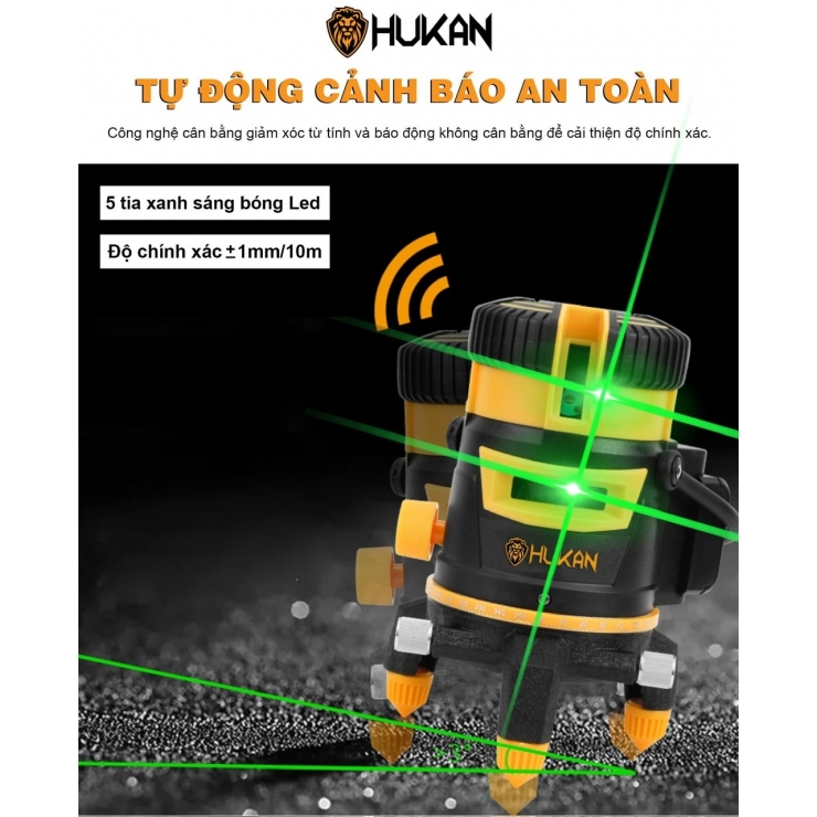Máy cân bằng Laze 5 tia xanh Hukan G1-T22