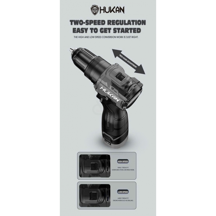 Combo Máy Khoan Pin 16V Hukan H16-G2CD1612