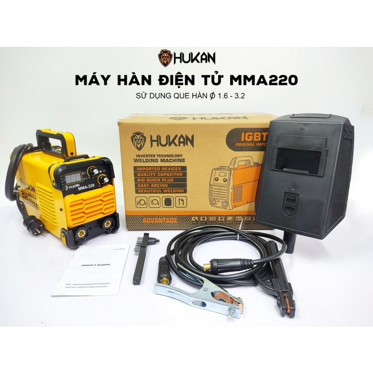 Máy Hàn Điện Tử Hukan MMA-220IGBT ( chuyên que 3.2mm )