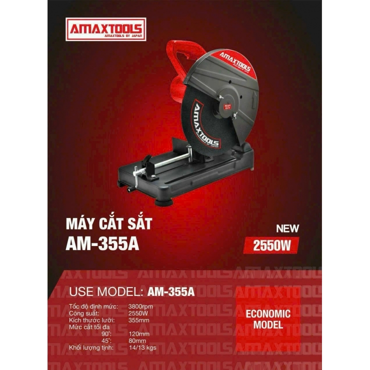 Máy cắt sắt 2550W Amaxtools AM-355A
