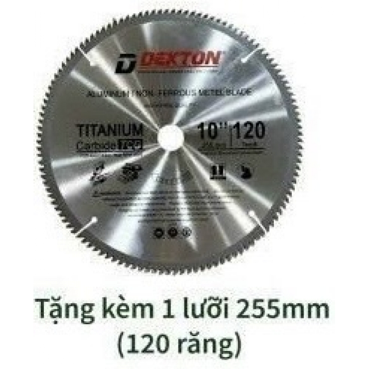 Máy cắt nhôm từ 255mm Dekton DK-CN255MTT ( không chổi than ) kèm lưỡi