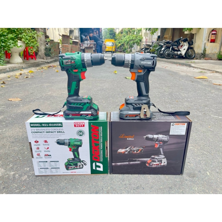 Máy khoan Pin 21V Dekton M21-ID1055BL Brushless