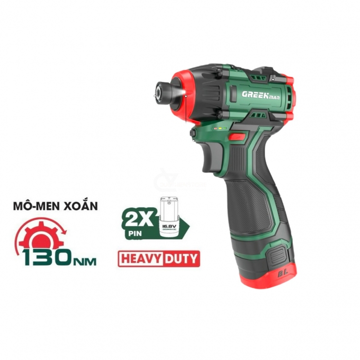 Combo máy bắt vít pin Greekman G16-CVB1634BL