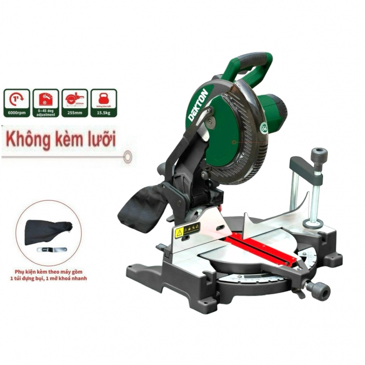 Máy cắt nhôm gỗ 255mm Dekton DK-CN25502TT dòng cao cấp