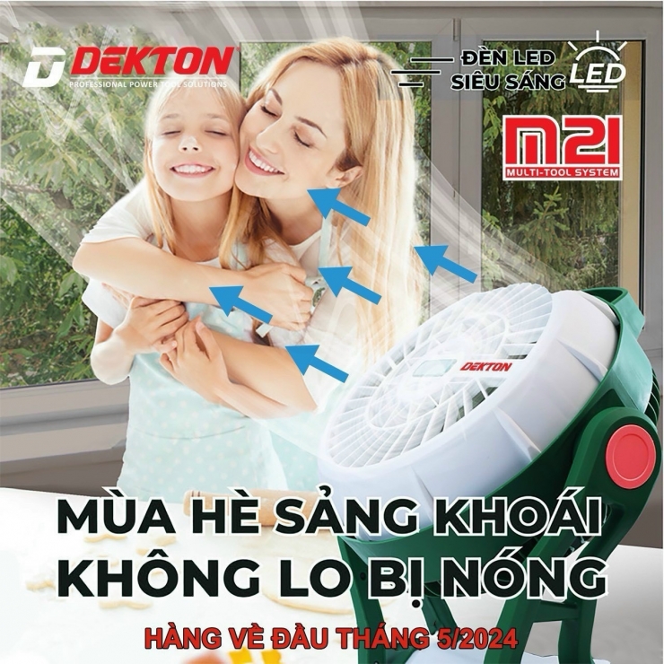 Thân Quạt Pin & Điện Dekton M21-Q210 ( Chưa Pin & Sạc )