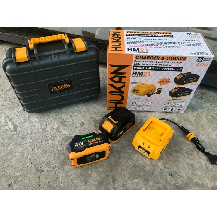 Pin Hukan HM21-G1-CB3000small ( Combo 2 Pin + Sạc + Thùng )