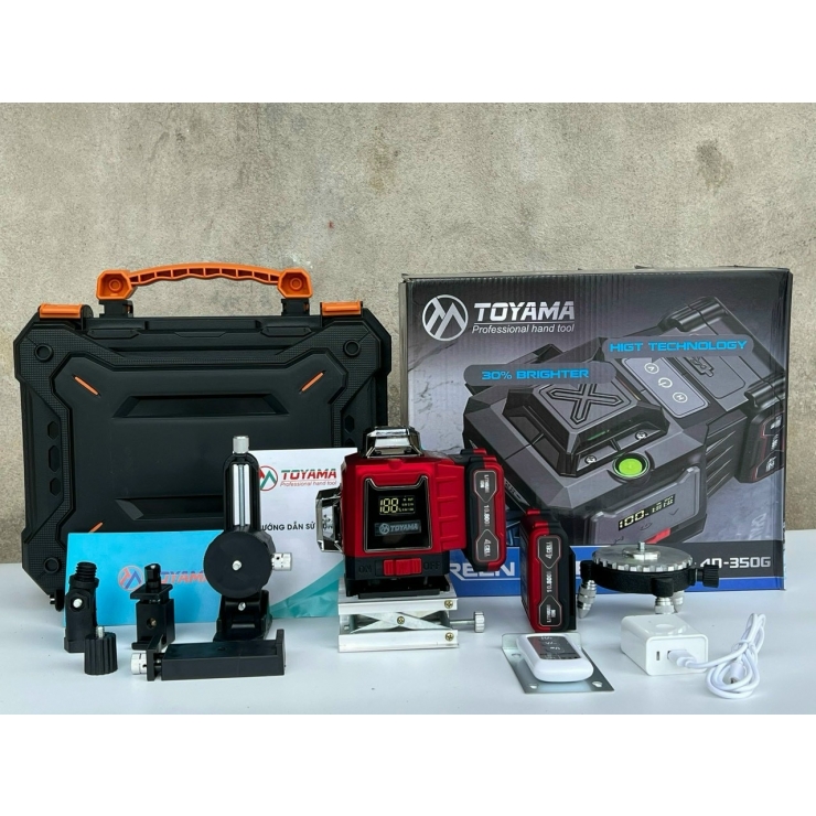 Máy Cân Bằng Laser 16 Tia Xanh TOYAMA 4D-350G