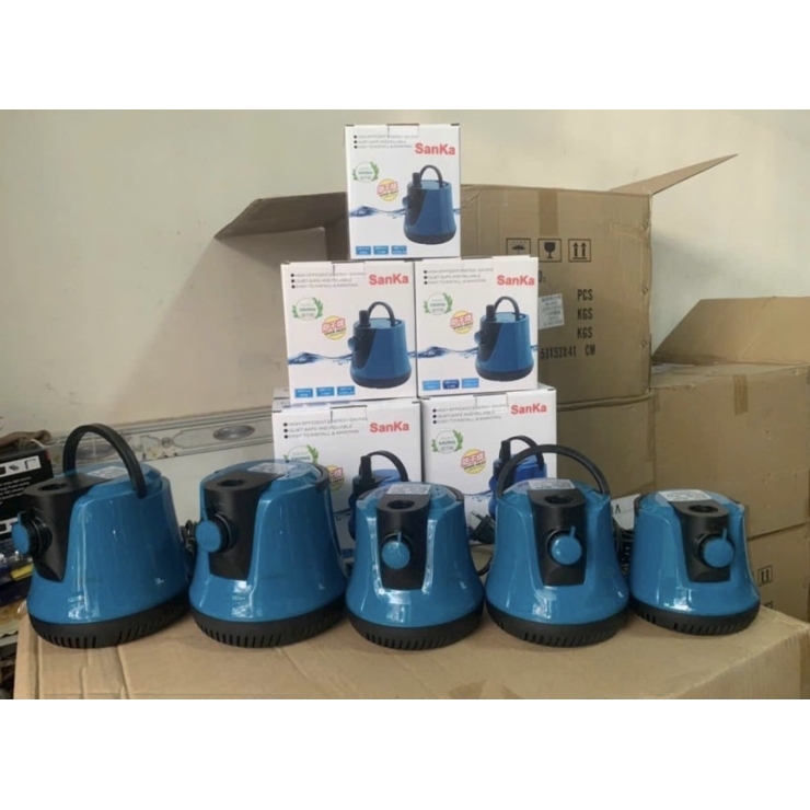 Máy Bơm Hồ Cá SANKA 40-60-80-100-120W ( Bơm Chìm Có Chỉnh Lưu Lượng )