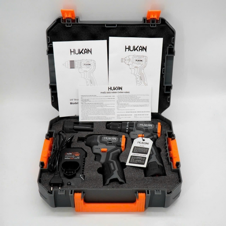 Combo máy khoan & máy bắn vít Pin 16V Hukan CB12V-V3