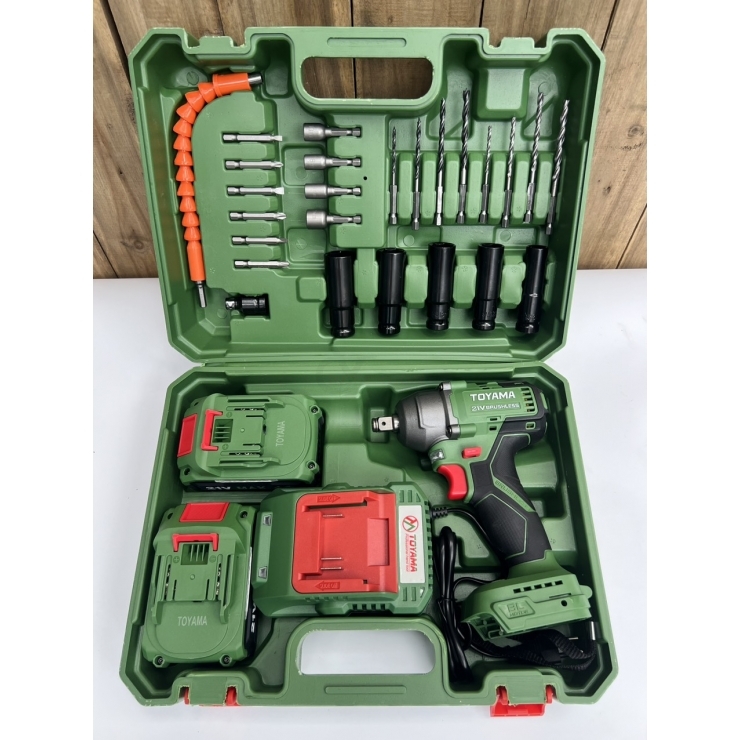 Máy siết bulong Pin 21V Toyama B450N Brushless ( kèm phụ kiện )